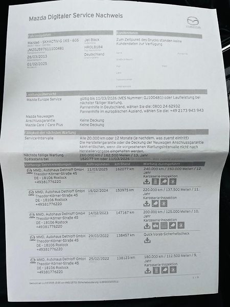Mazda 6 2.0i MANUÁL SENZORY SERVISKA - fotka 45 z 45