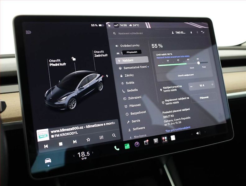 Tesla Model 3 (2019) Long Range 4WD 78kWh, SoH 85% - fotka 11 z 22