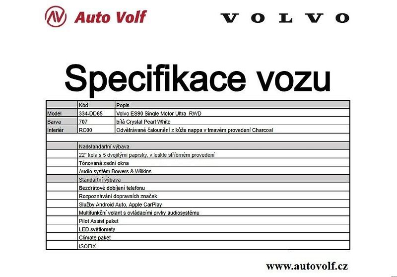Volvo ES90 Ultra Single Motor Extended Ra - fotka 2 z 30