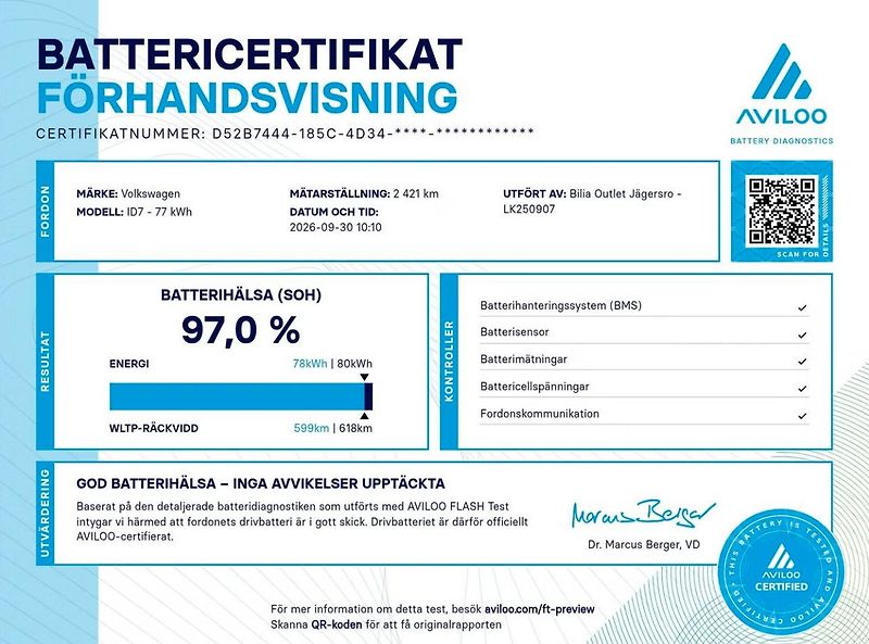 Volkswagen ID.7 Pro SoH  97% 360k Matrix Masáž - fotka 2 z 28