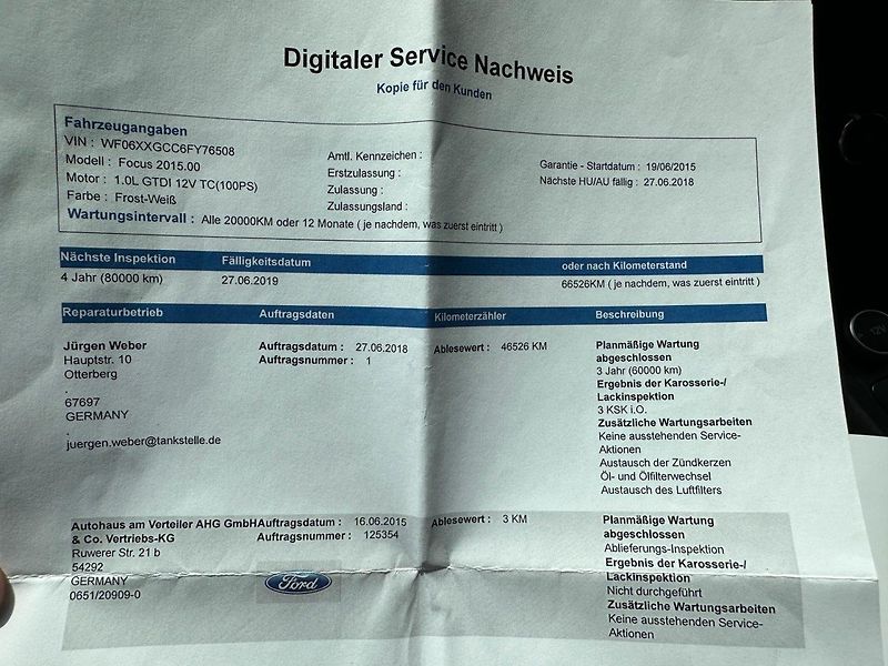Ford Focus (2015) 1.0 EcoBoost 74kw - fotka 23 z 24
