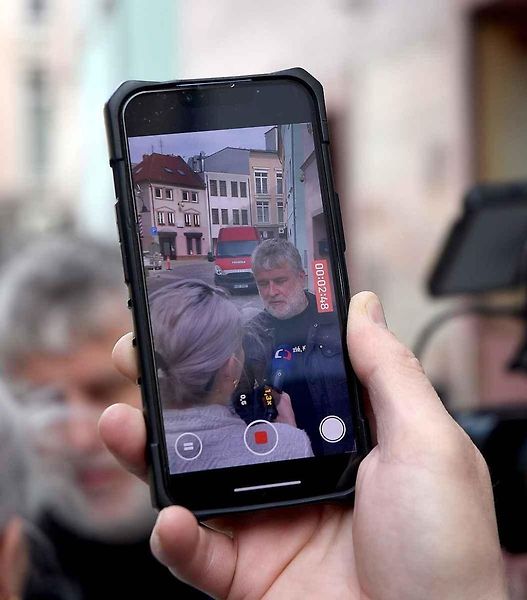 Z natáčení komedie Když se zhasne v Olomouci