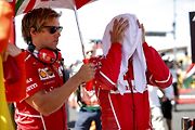 F1 2017 GP Maďarska - Sebastian Vettel (Ferrari), příprava na závod