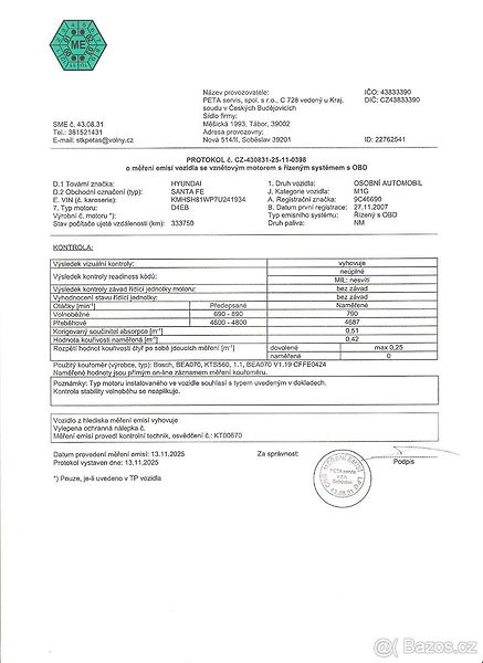 Hyundai Santa Fe (2007) ojetý, stále v provozu, - fotka 17 z 18