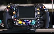 Displeje na volantu používají týmy F1