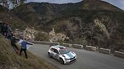 Škoda Fabia na letošním ročníku Rallye Monte Carlo.