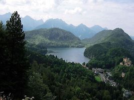 Alpsee láká na úžasné prostředí.