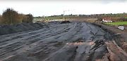 Stavba dálnice D6 u Hořoviček.