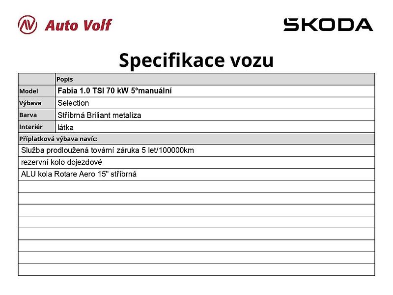 Škoda Fabia (2025) Selection 1.0 TSI 70 kW 5°manu - fotka 6 z 30