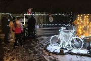 Další z vánočních bicyklů v muzeu.