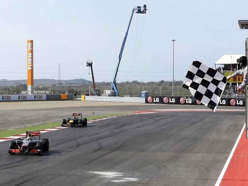 Sebastian Vettel skončil ve Velké ceně USA v Austinu druhý.