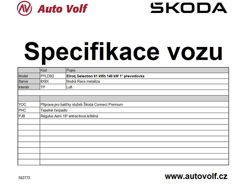 Škoda Elroq Selection 60 61kWh 140kW - fotka 2 z 2