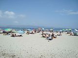 Městská pláž v Cagliari