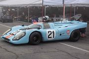 Vůz Porsche 917, se kterým si Steve McQueen zajezdil ve filmu Le Mans.