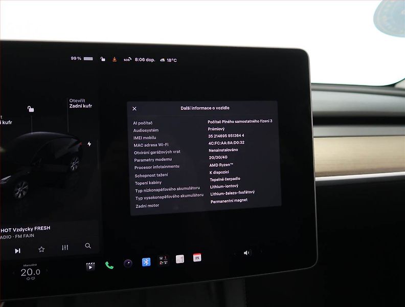 Tesla Model Y (2022) RWD LFP 60kWh, SoH 95% - fotka 27 z 33