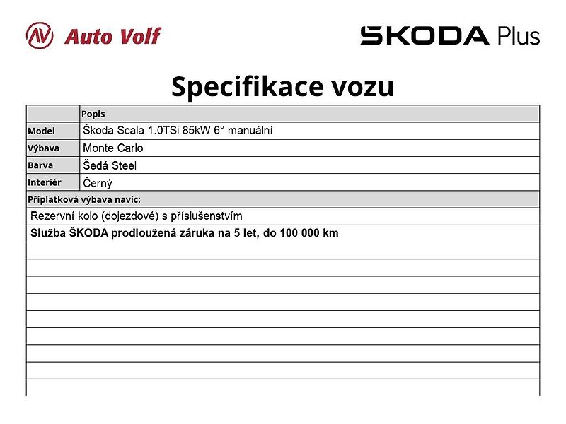 Škoda Scala (2025) Monte Carlo 1.0TSi 85kW 6°manu - fotka 6 z 29