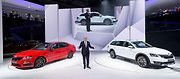 Česká automobilka Škoda Auto na autosalonu v Ženevě.