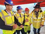 Slavnostní zahájení ražby průzkumné štoly pojmenované Marie v místě budoucího tunelu Kamenná Vrata na dálnici D3.