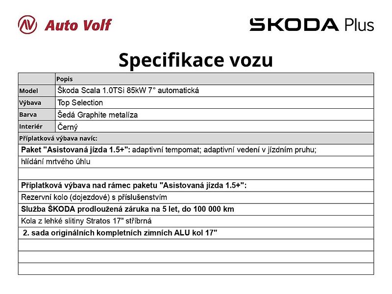 Škoda Scala (2025) SELEC TSI 85/1.0 A7F - fotka 6 z 30