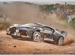 Šestnáctiválcový supersport se do rally opravdu příliš nehodí. I když má 4x4