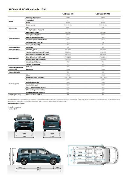 Opel Combo (2026) Elegance Plus XL AT8 7 míst - fotka 13 z 22