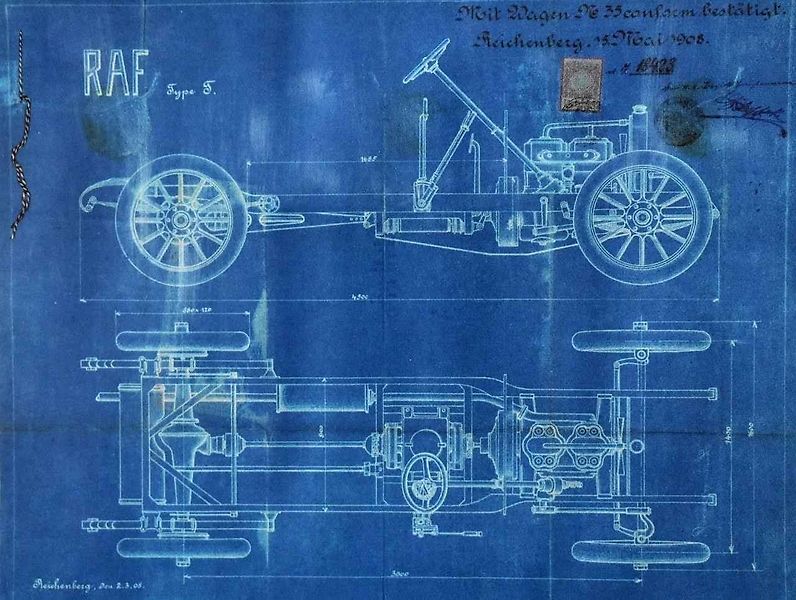 Továrna RAF během návštěvy arcivévody Leopolda