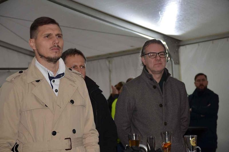 Slavnostní zahájení stavby dalšího úseku dálnice D7 se konalo v pátek 6. prosince v Třebízi.