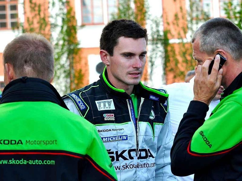 Posádka Semerád / Ceplecha na trati shakedownu Rally Bohemia 2012