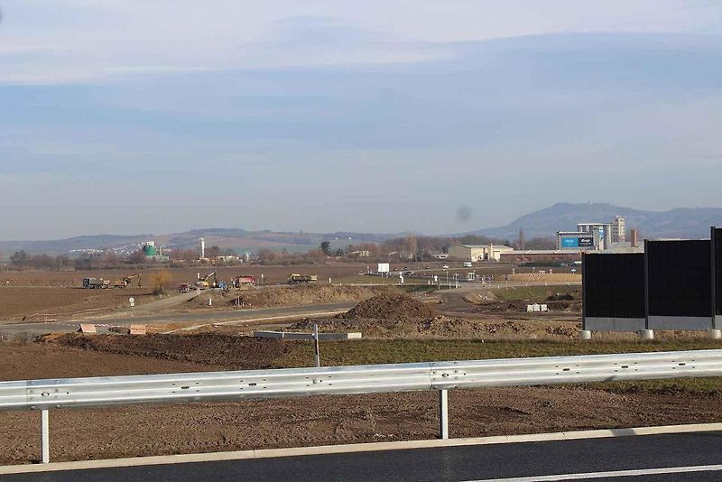 Dokončený úsek dálnice D49 od Hulína po mimoúrovňovou křižovatku u Martinic (prosinec 2024)