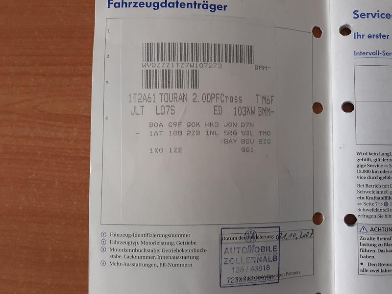 Volkswagen Touran (2007) Cross 2.0 TDi - fotka 28 z 32