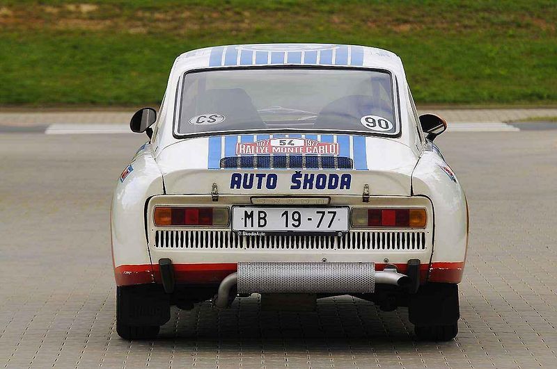 Škoda 130 RS na Rallye Monte Carlo v roce 1977.