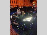 Start Vánoční jízdy na Velkém náměstí v Kroměříži, 17. prosince 2023.