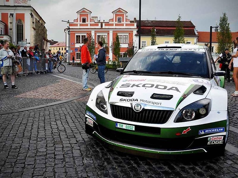 Posádka Semerád / Ceplecha na trati shakedownu Rally Bohemia 2012
