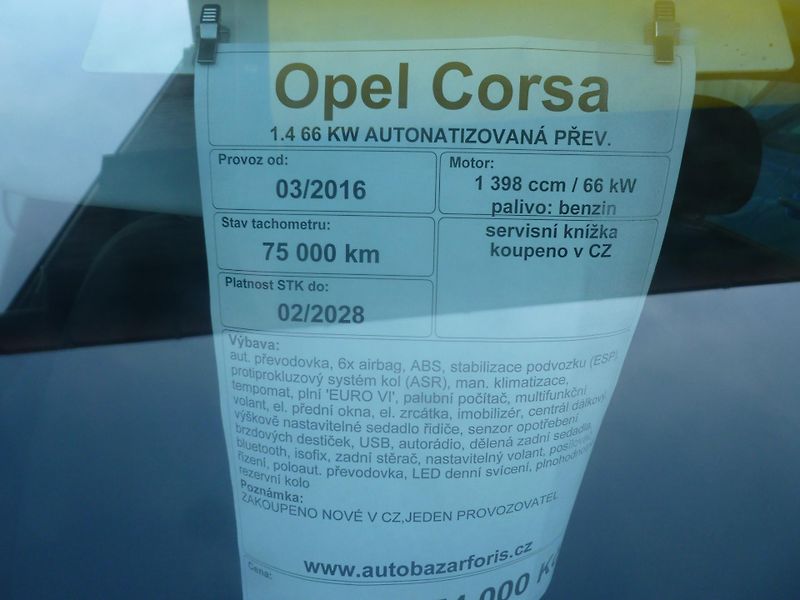 Opel Corsa 1.4 /66kWCZ AUTOMATIZOV. PŘEV. - fotka 8 z 19