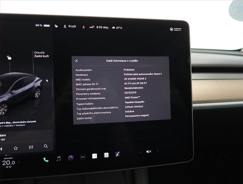 Tesla Model Y (2022) Long Range AWD 79kWh, SoH 92% - fotka 27 z 33