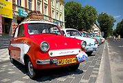Vozidlo Mikrus MR-300 na festivalu historických automobilů v Mielci u příležitosti 50. výročí zahájení výroby.