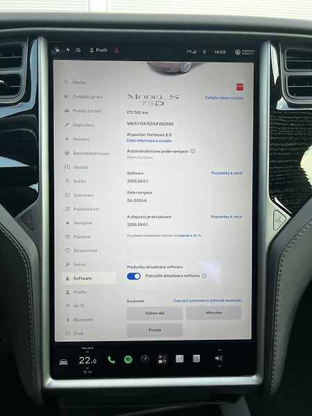 Tesla Model S 75D 386kW MCU2 SOH 91%  - fotka 17 z 27