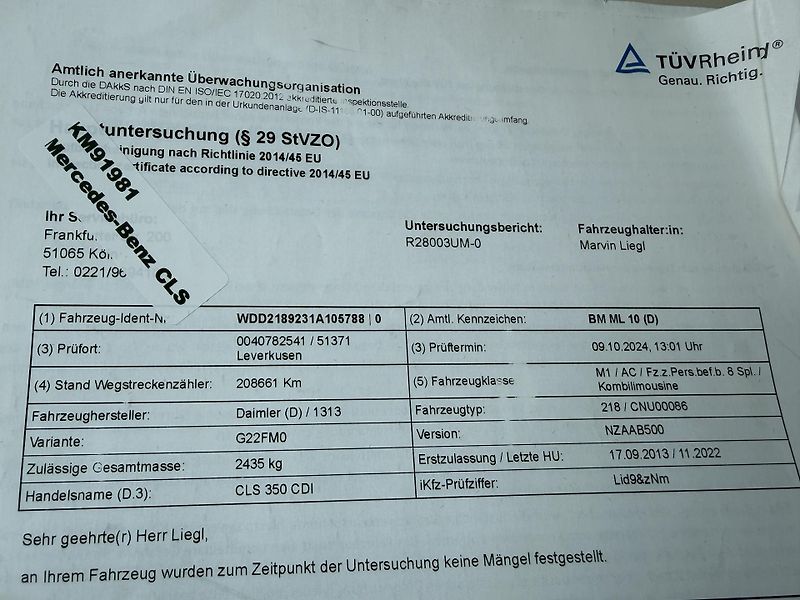 Mercedes-Benz CLS 350 CDI 7G LED NAVI H/K KAMERA - fotka 43 z 45