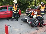 Nehoda motorky. Ilustrační foto