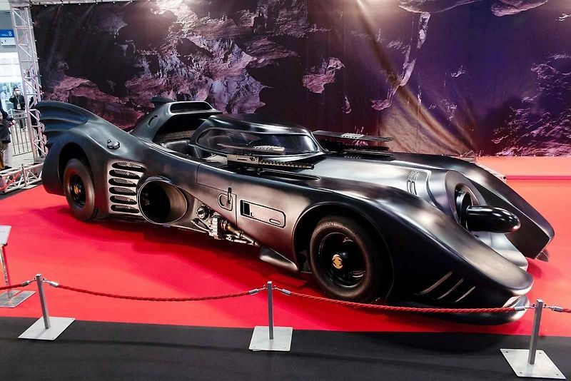 Batmobil vystavený v Motor muzeu v Londýně v roce 2012.