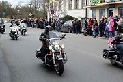 Z příjezdu spanilé jízdy motocyklů do Poděbrad.