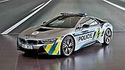 BMW i8 ve službách Policie ČR.
