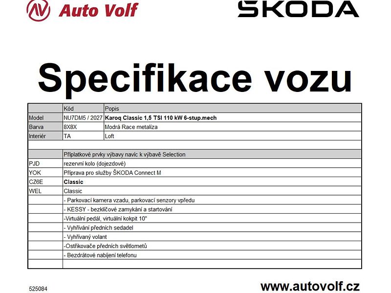 Škoda Karoq Classic 1,5TSI 110kW - fotka 2 z 10