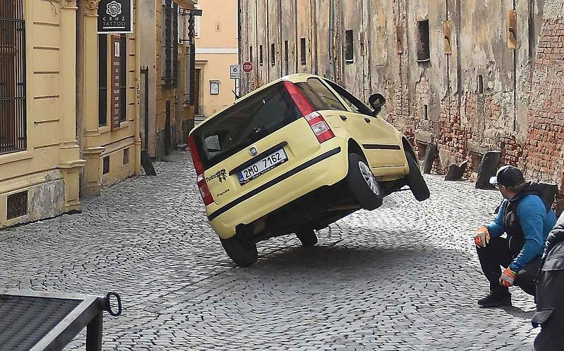Z natáčení komedie Když se zhasne v Olomouci