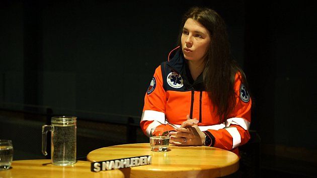 Lucie Mikisková s olomoucké záchranky v Deníku s nadhledem., zdroj: Deník/David Karola