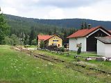 Nejvýše položenou železniční stanicí v Česku je Kubova Huť. Foto: Wikimedia Commons, Limojoe, CC BY-SA 3.0