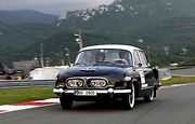Druhá jízda Oldtimer Expressu mířila z Prahy do řeckých Atén. Další Tatra 603 při jízdě pravidelnosti.