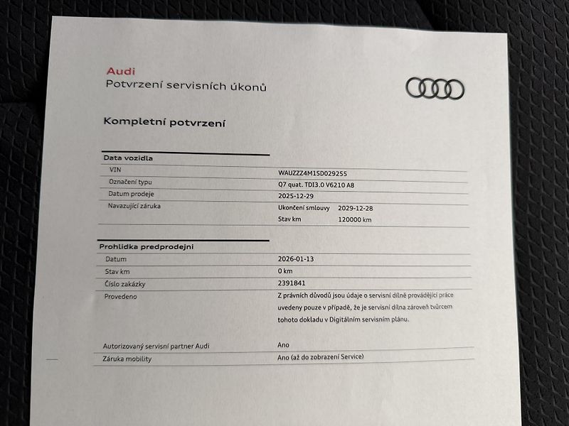 Audi Q7 3.0Tdi*7-mist*CZ*DPH*S-Line - fotka 45 z 48