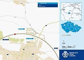 Mapa ukazuje, kde středisko správy a údržby dálnice u Lubence vyroste.