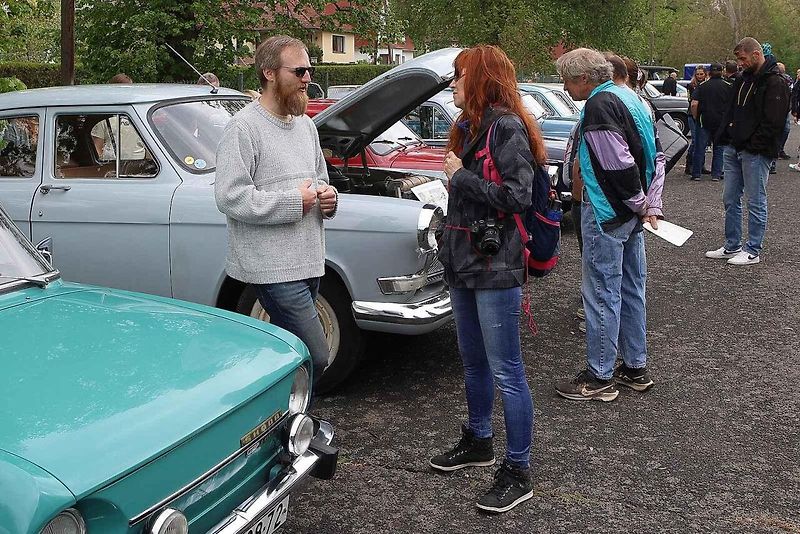Májová jízda historických vozidel ve Stříbře.